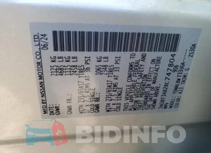 5N1BT3AB2RC747804 Photo# 12