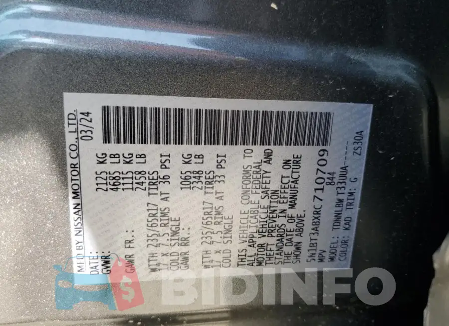 5N1BT3ABXRC710709 Photo# 14