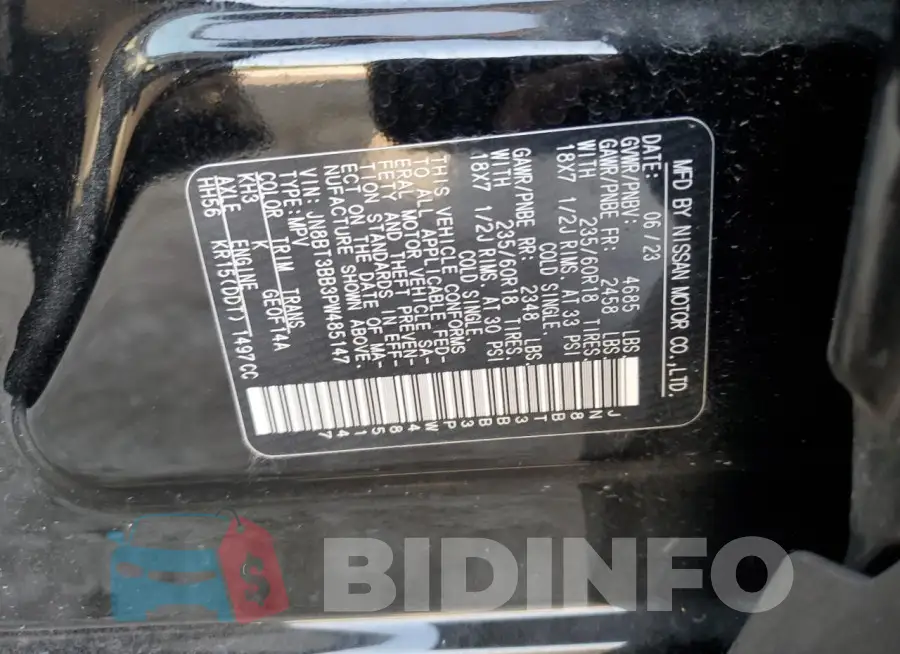 JN8BT3BB3PW485147 Photo# 13