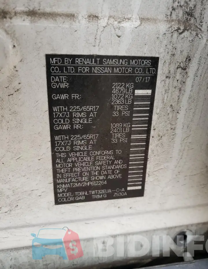 KNMAT2MV2HP612264 Photo# 13