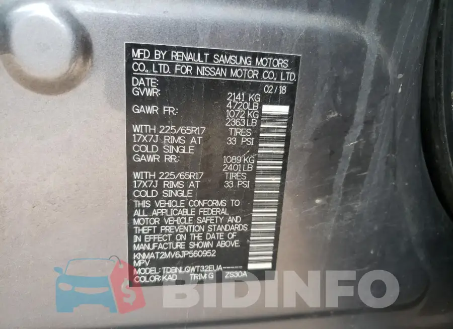 KNMAT2MV6JP560952 Photo# 13