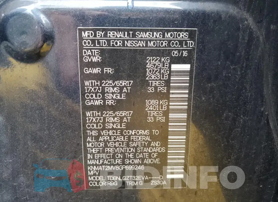 KNMAT2MV8GP699246 Photo# 13