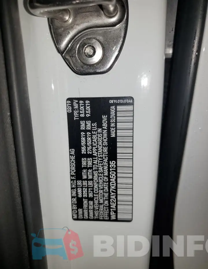WP1AE2AY7KDA50135 Photo# 13