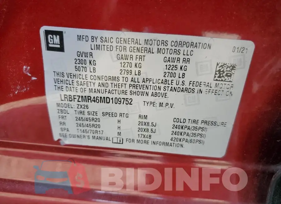 LRBFZMR46MD109752 Photo# 13