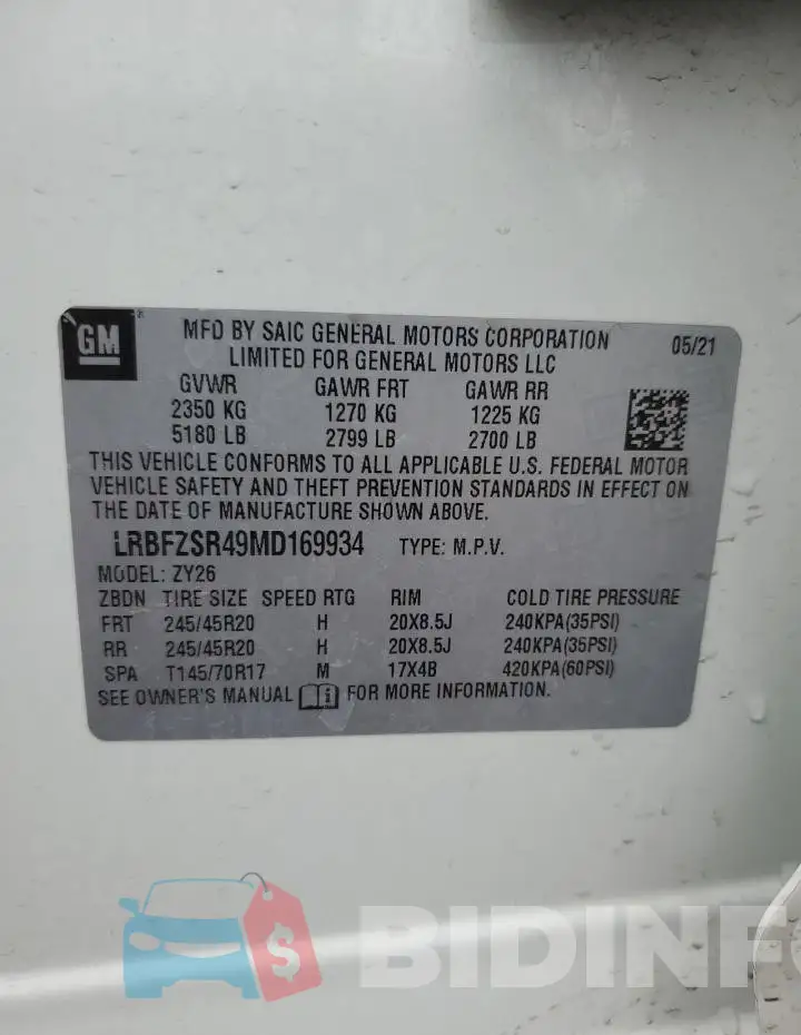 LRBFZSR49MD169934 Photo# 12