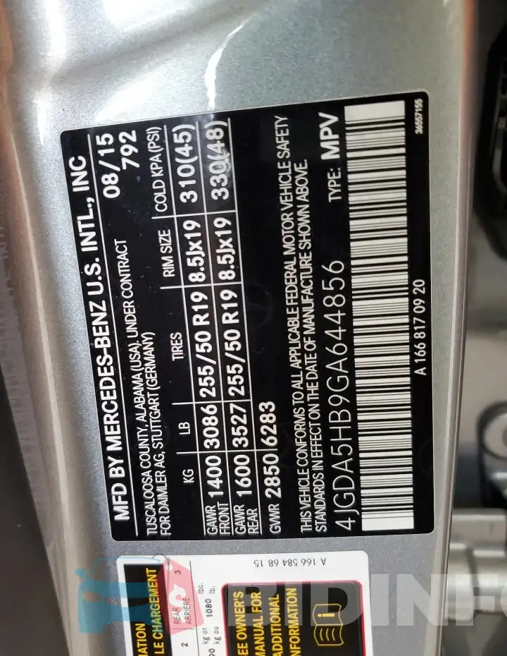 4JGDA5HB9GA644856 Photo# 13