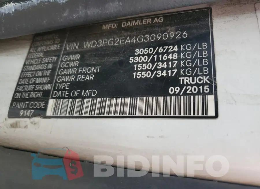 WD3PG2EA4G3090926 Photo# 14