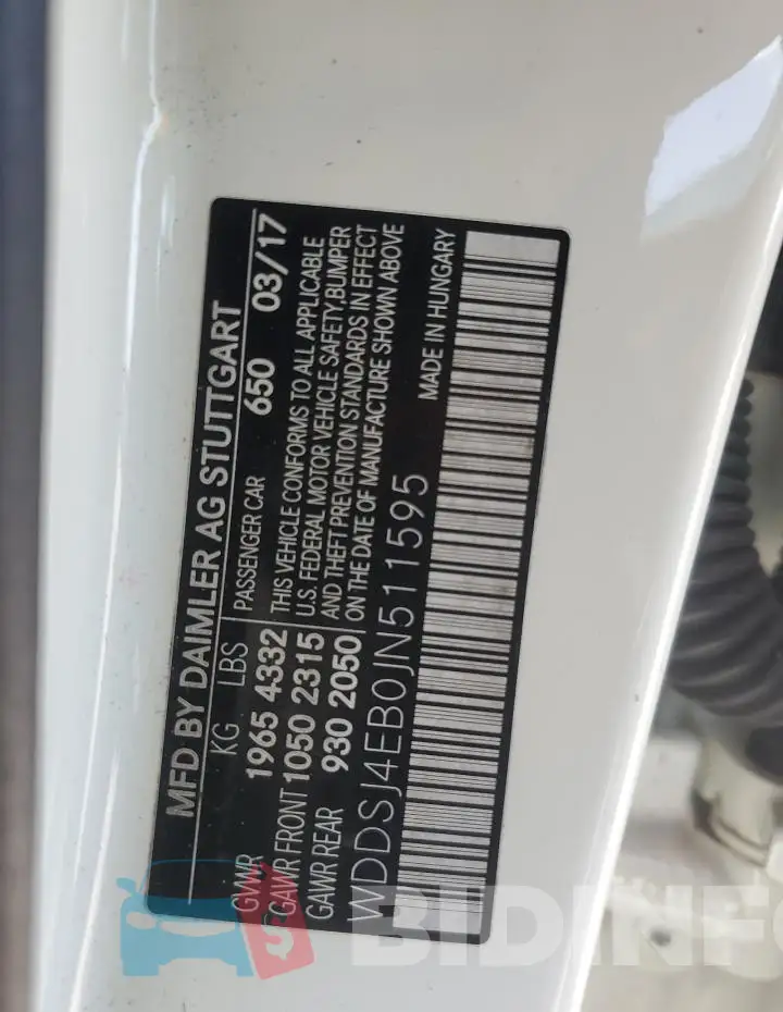 WDDSJ4EB0JN511595 Photo# 12