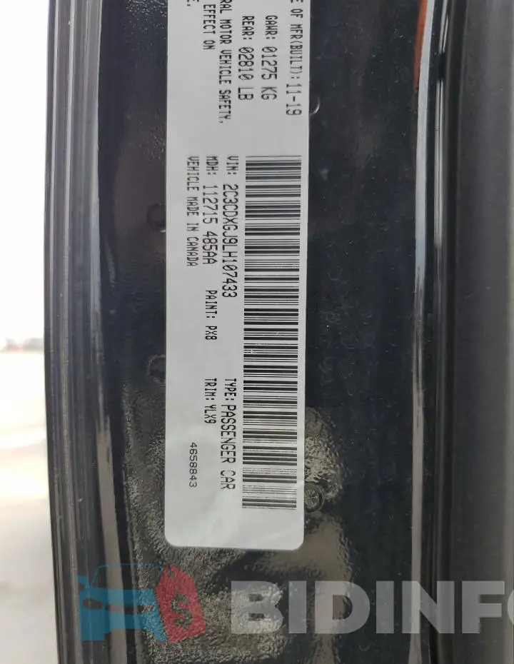 2C3CDXGJ9LH107433 Photo# 12