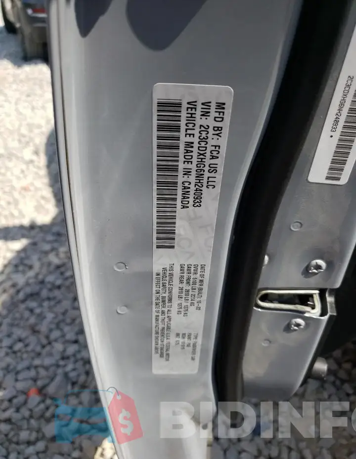 2C3CDXHG6NH240933 Photo# 12