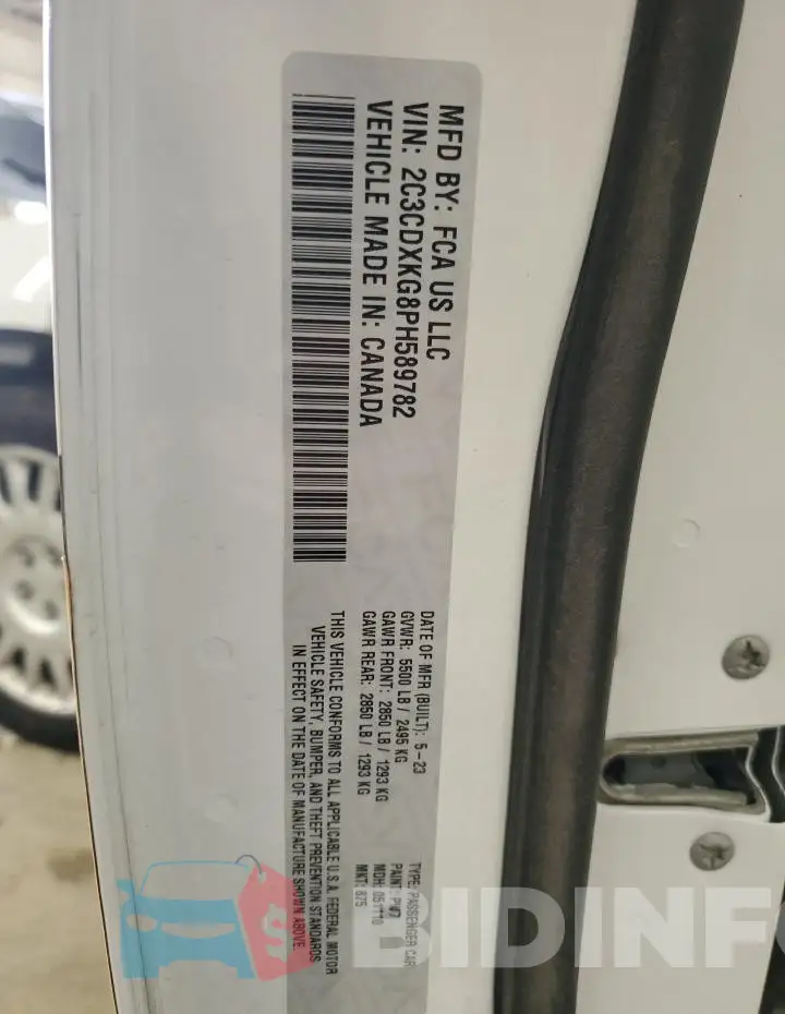 2C3CDXKG8PH589782 Photo# 12