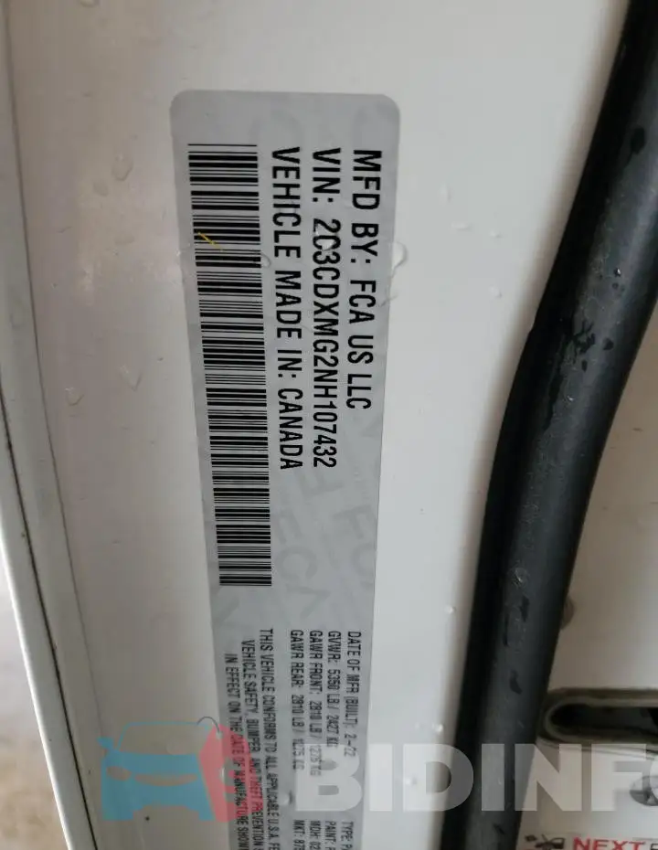 2C3CDXMG2NH107432 Photo# 12
