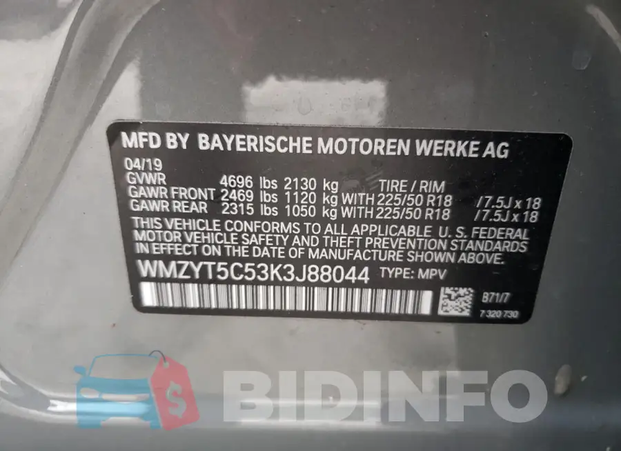 WMZYT5C53K3J88044 Photo# 12