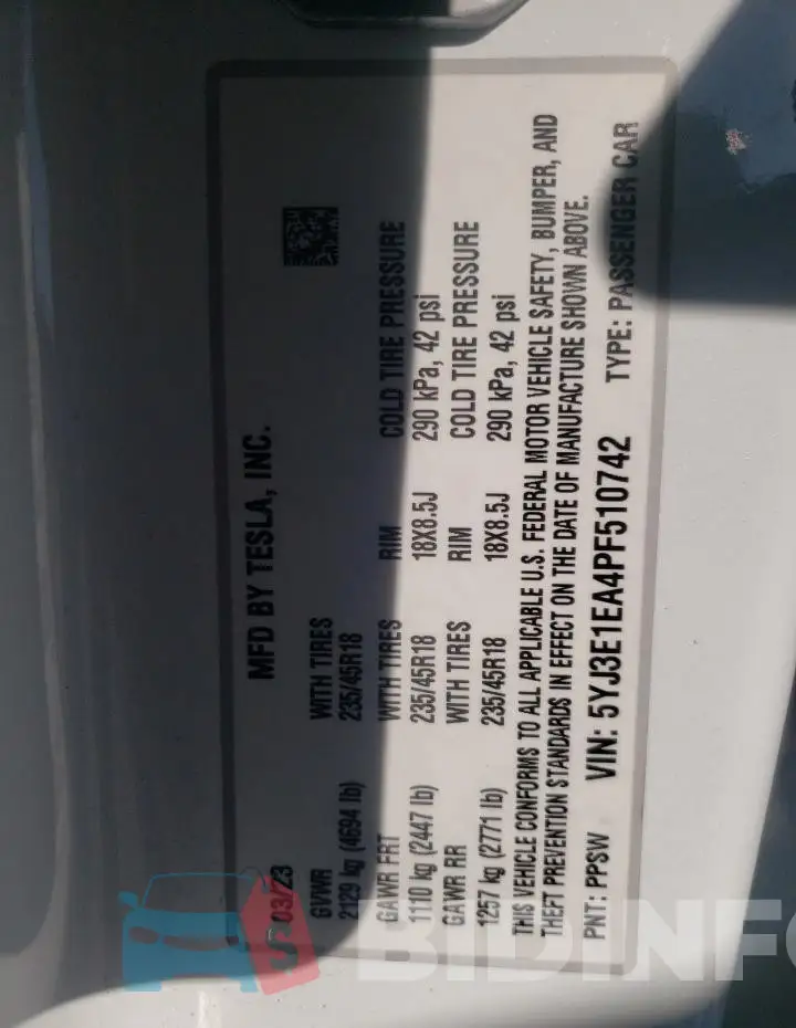 5YJ3E1EA4PF510742 Photo# 13