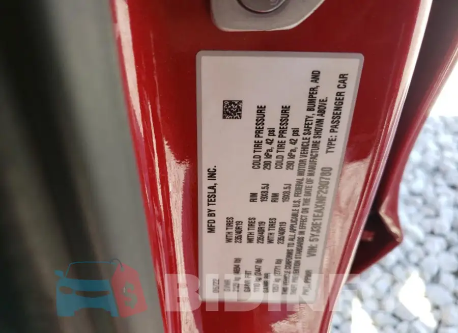5YJ3E1EAXNF290780 Photo# 12