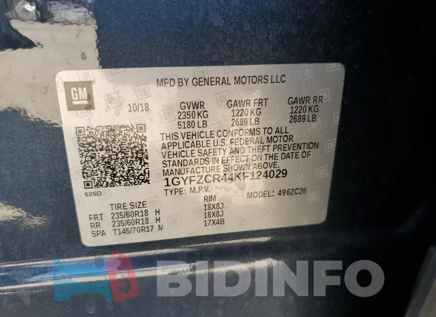 1GYFZCR44KF124029 Photo# 13