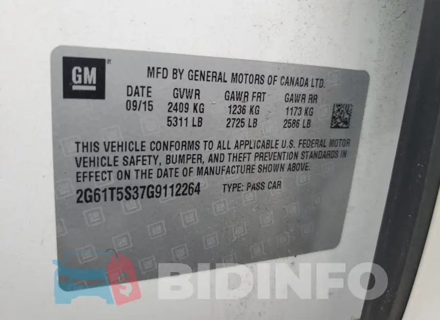 2G61T5S37G9112264 Photo# 12