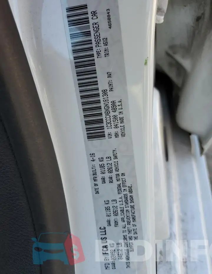 1C3CCCABXGN181308 Photo# 12