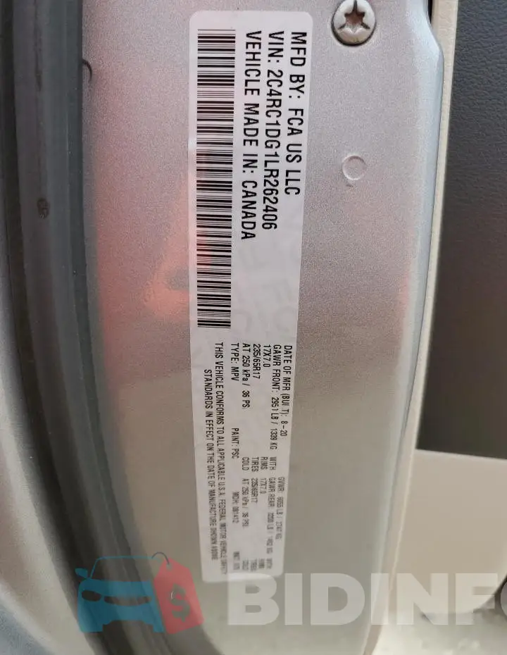 2C4RC1DG1LR262406 Photo# 13