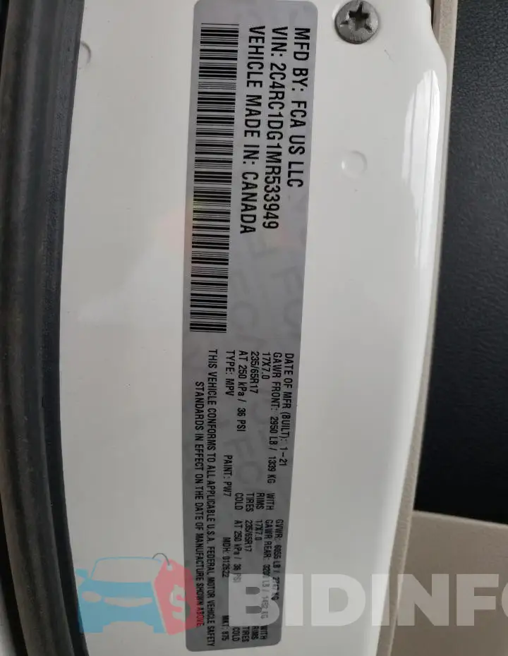 2C4RC1DG1MR533949 Photo# 13