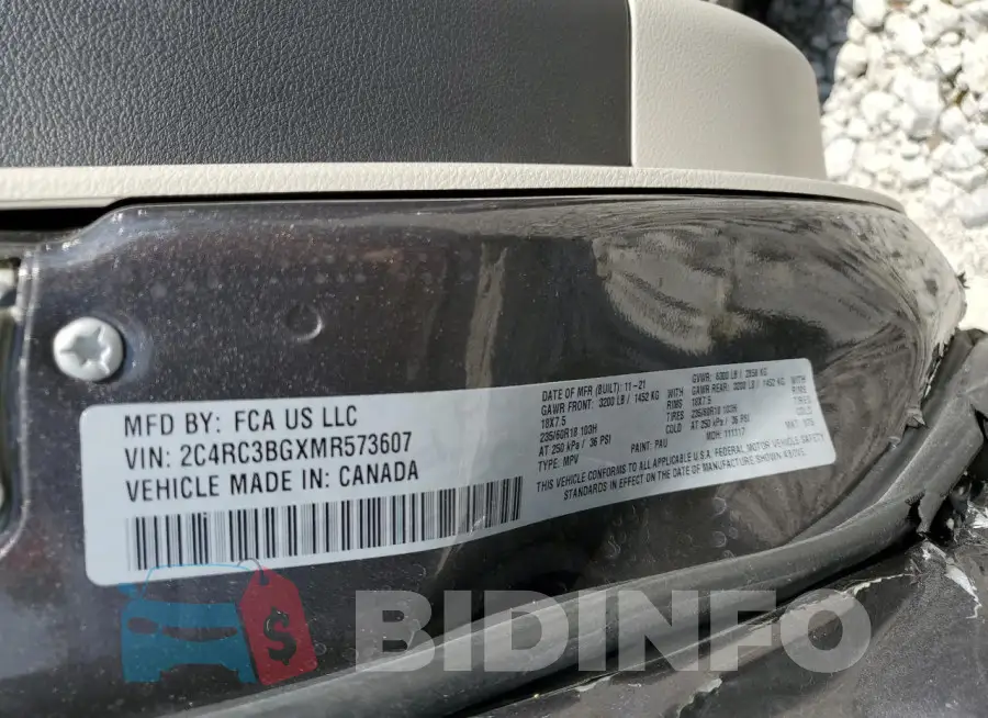 2C4RC3BGXMR573607 Photo# 13