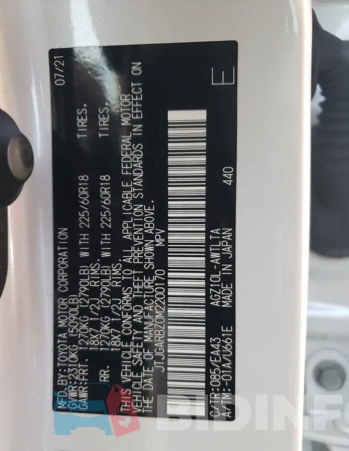 JTJGARBZ0M2200170 Photo# 13
