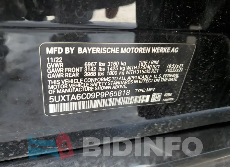 5UXTA6C09P9P65818 Photo# 13
