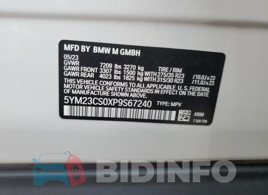 5YM23CS0XP9S67240 Photo# 13