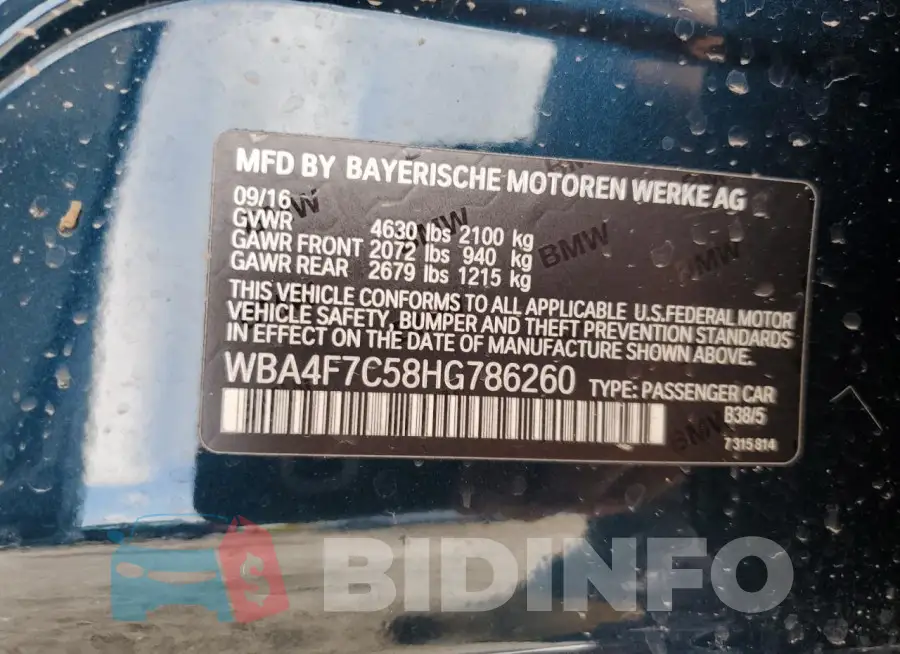 WBA4F7C58HG786260 Photo# 12