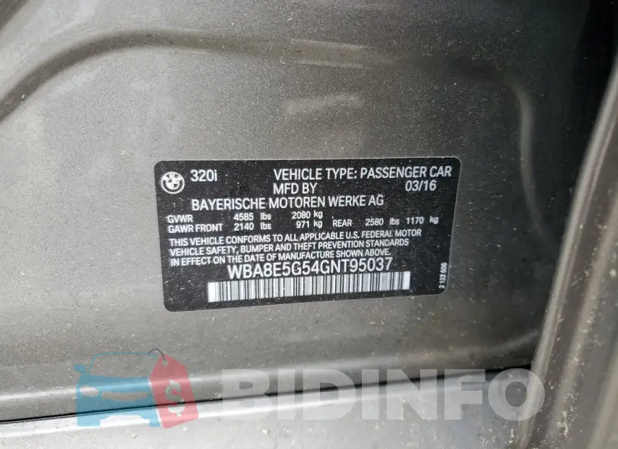 WBA8E5G54GNT95037 Photo# 12