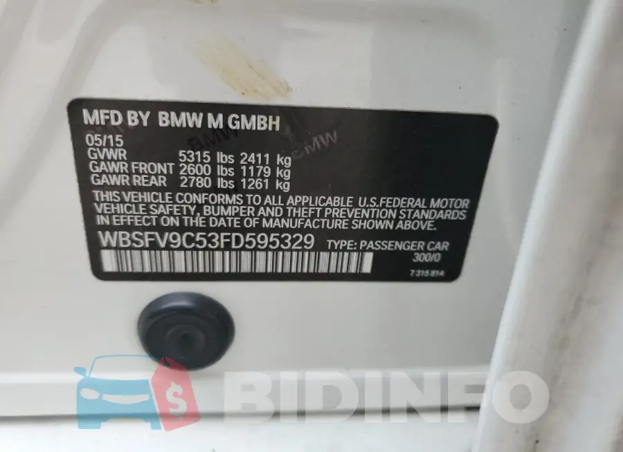 WBSFV9C53FD595329 Photo# 12