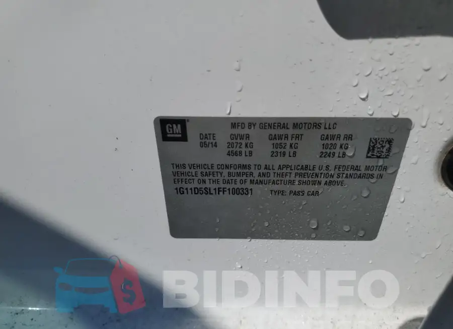 1G11D5SL1FF100331 Photo# 12