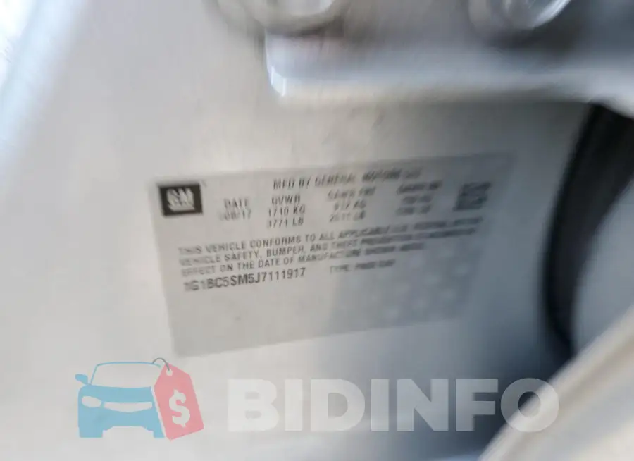 1G1BC5SM5J7111917 Photo# 13