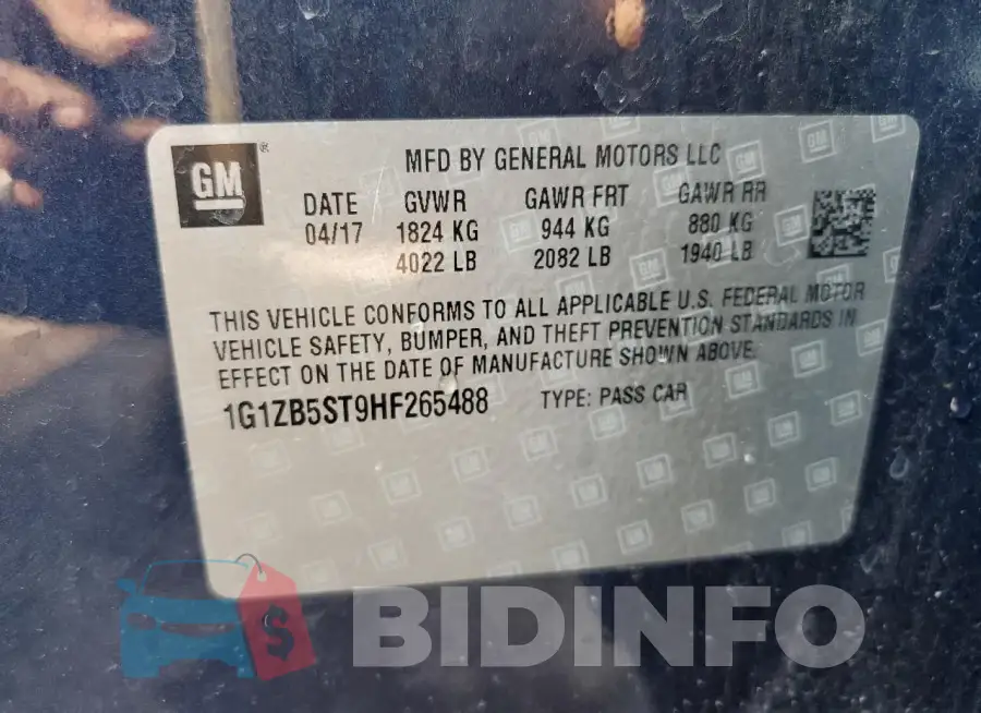 1G1ZB5ST9HF265488 Photo# 13