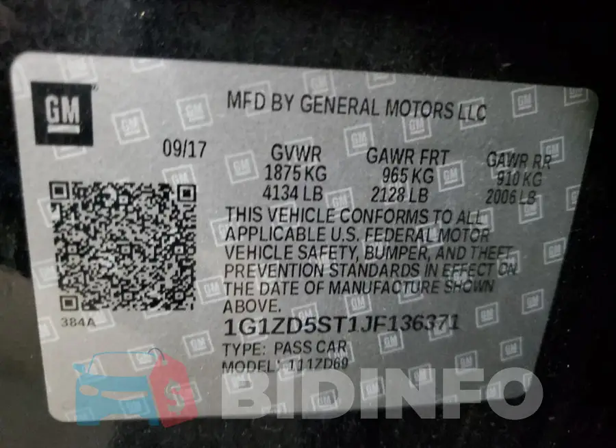 1G1ZD5ST1JF136371 Photo# 12