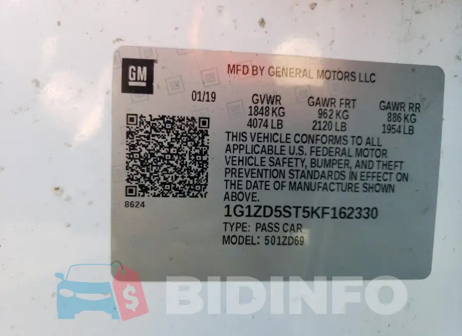 1G1ZD5ST5KF162330 Photo# 12