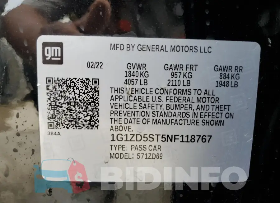 1G1ZD5ST5NF118767 Photo# 12