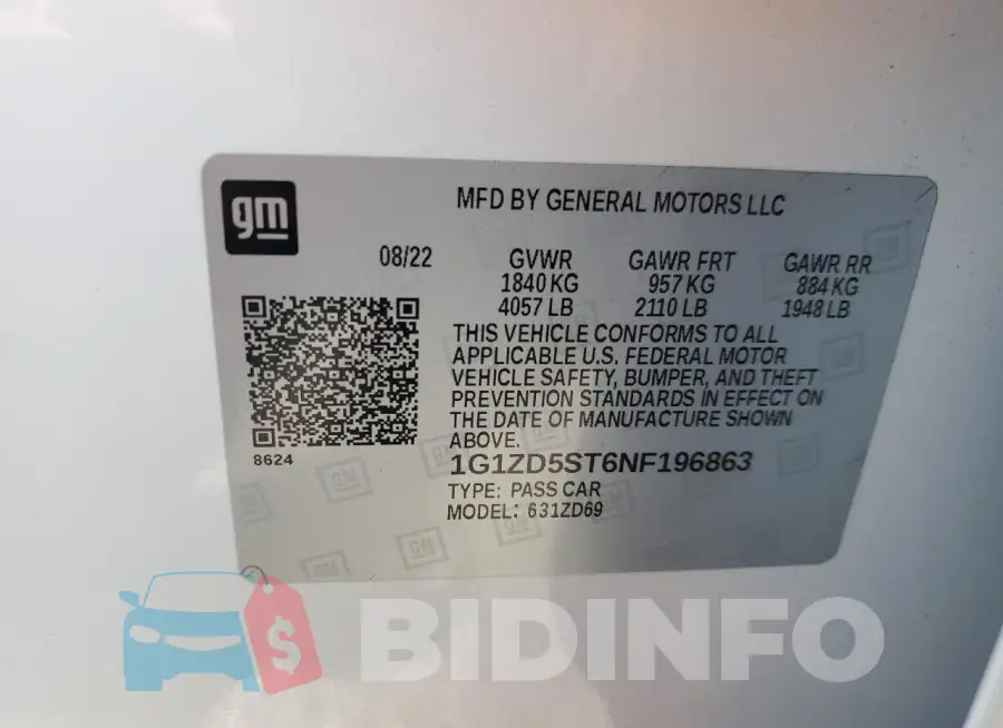 1G1ZD5ST6NF196863 Photo# 12