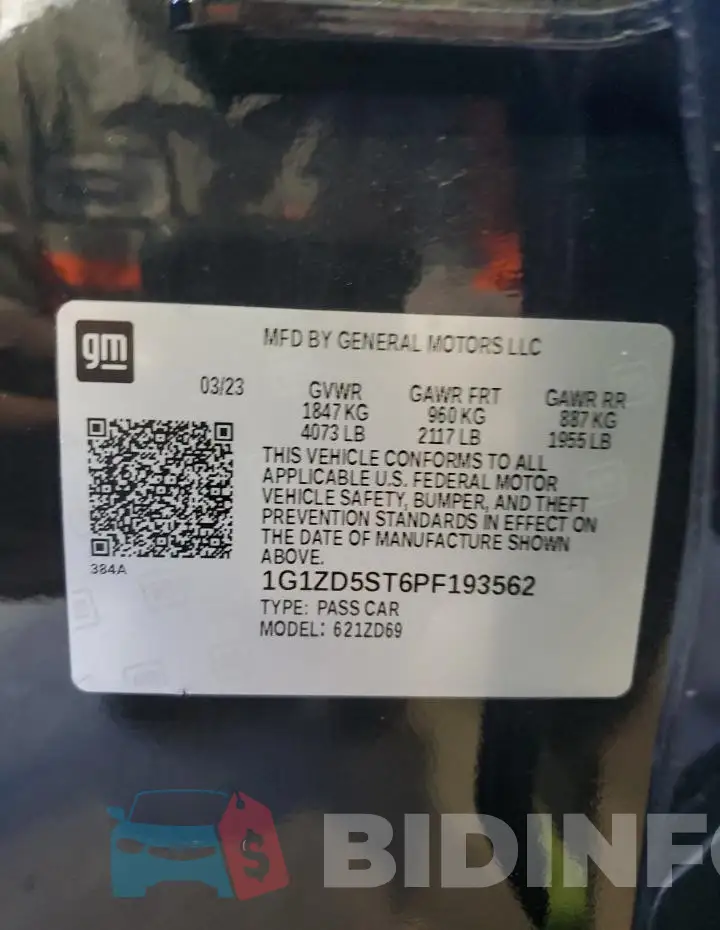 1G1ZD5ST6PF193562 Photo# 12