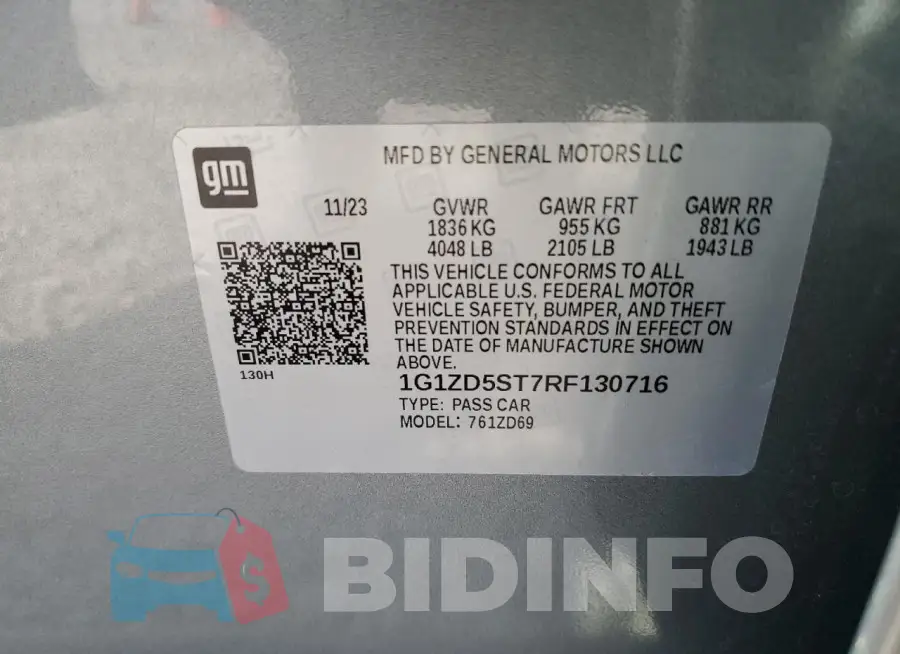1G1ZD5ST7RF130716 Photo# 12