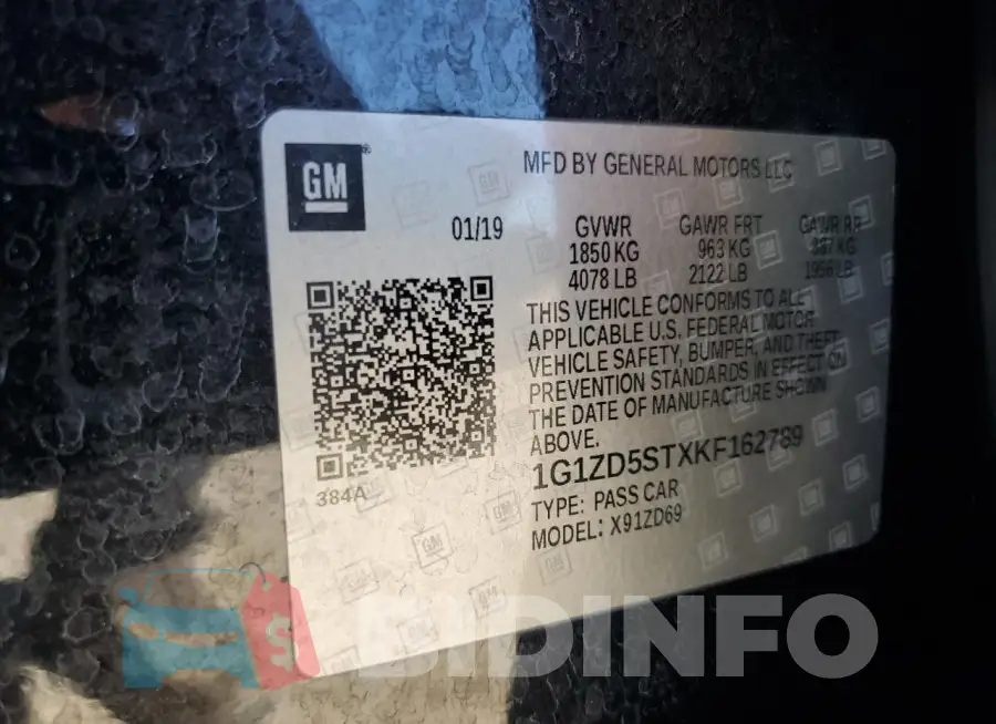 1G1ZD5STXKF162789 Photo# 13