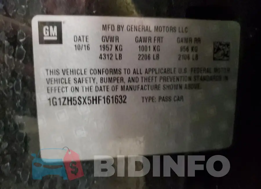 1G1ZH5SX5HF161632 Photo# 12