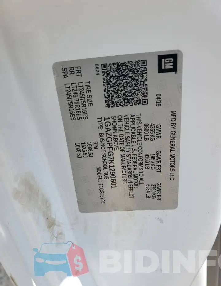 1GAZGPFG7K1290601 Photo# 12