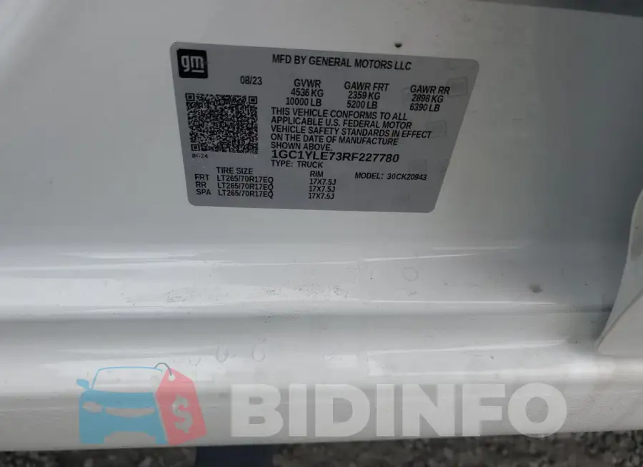1GC1YLE73RF227780 Photo# 12