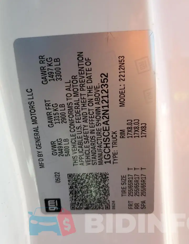 1GCHSCEA2N1212352 Photo# 12