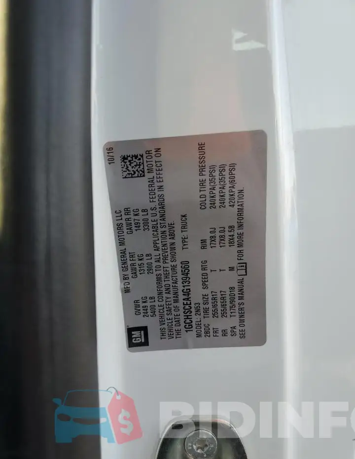 1GCHSCEA4G1394560 Photo# 12