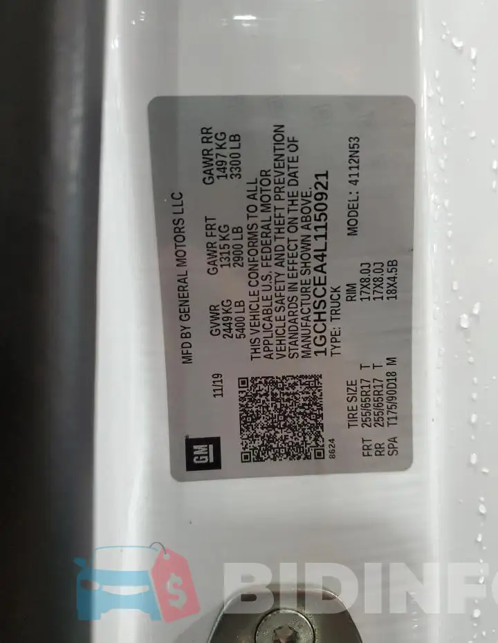 1GCHSCEA4L1150921 Photo# 13