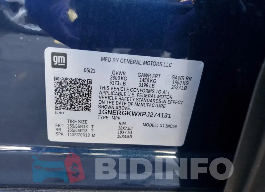 1GNERGKWXPJ274131 Photo# 14