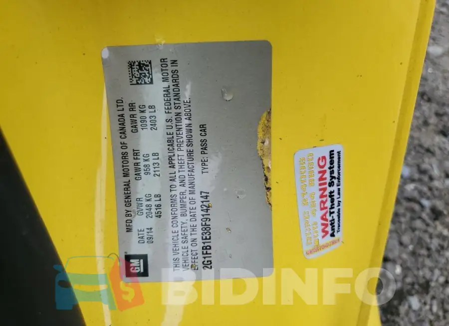 2G1FB1E38F9142147 Photo# 12