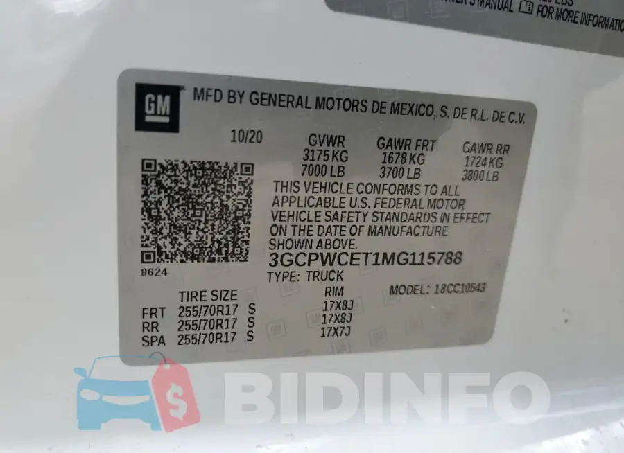 3GCPWCET1MG115788 Photo# 13